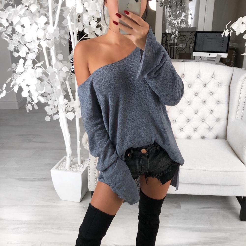 🆕🔃SLEIGH Dusty Blue Tunic - Picture 1 of 10